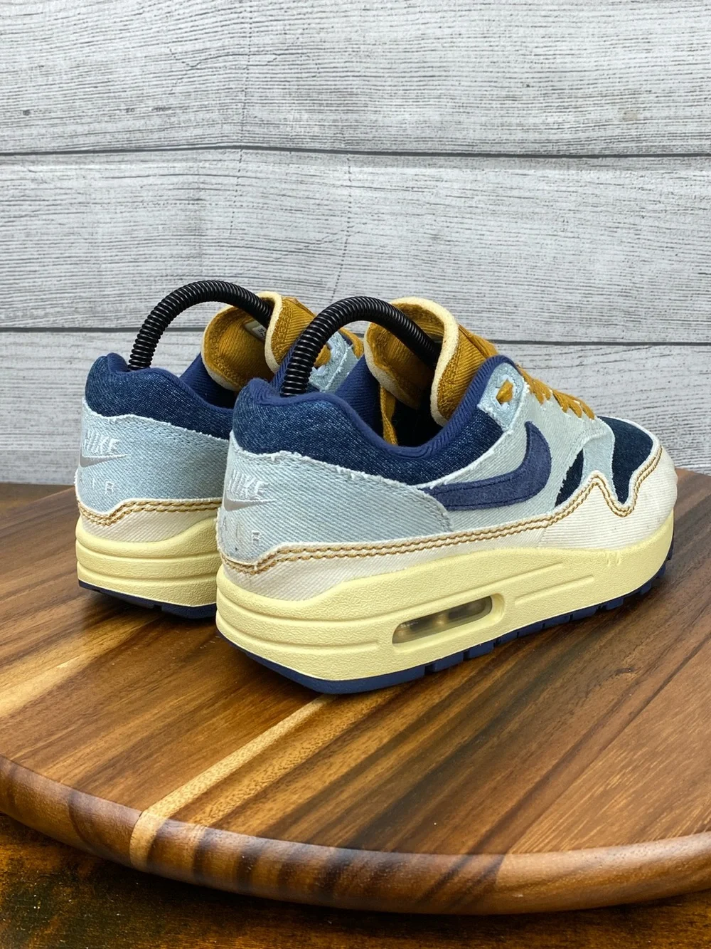 Nike Air Max 1 '87 Denim Aura Ivory Women’s Shoes FQ8900-440 Sneaker Size 7.5